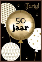 Verjaardag kaart chocolade ballonnen 50 jaar